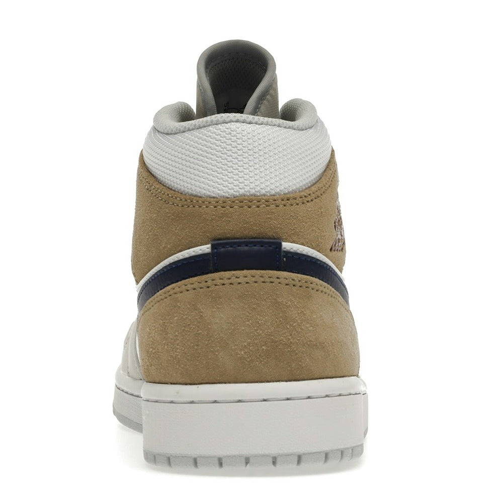 Air Jordan 1 Mid White Khaki Blue Void DO6726-100