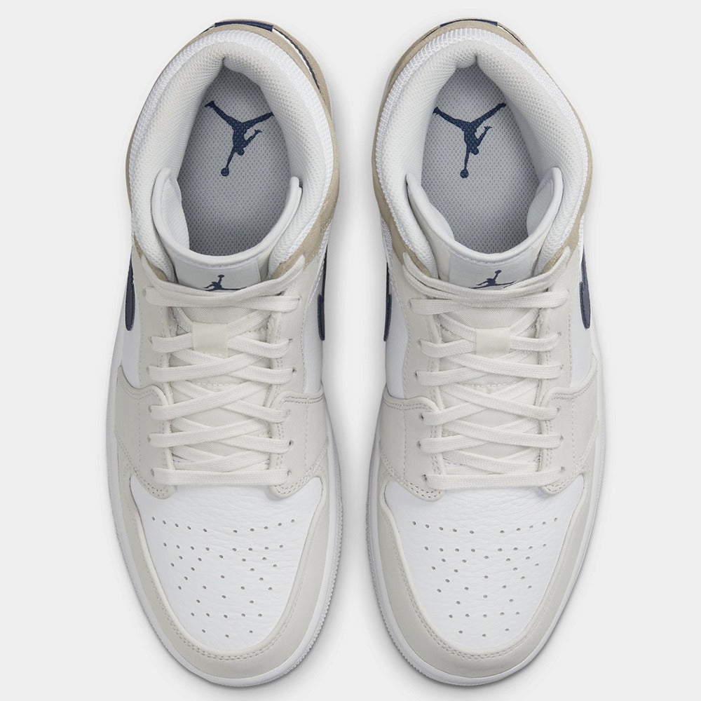 Air Jordan 1 Mid White Khaki Blue Void DO6726-100