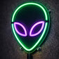 Alien Head Neon Sign – LED Wall Light for Gaming Rooms, Bedrooms & Futuristic Décor