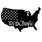 12"x12" America We The People - Led Light Metal - Owls Matrix LTD