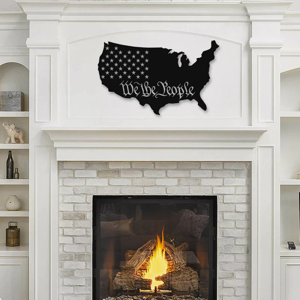 America We The People - Led Light Metal - Owls Matrix LTD