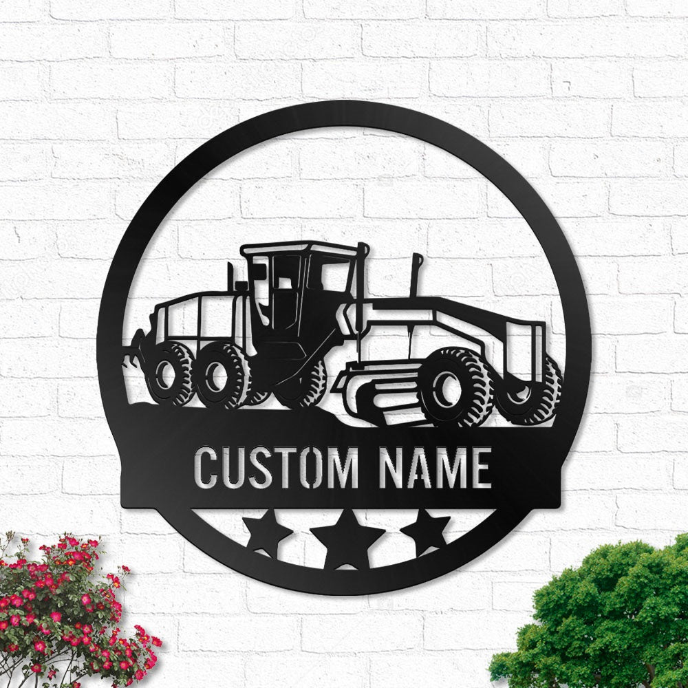 Grader Road Grader Farm Personalized - Led Light Metal - Owls Matrix LTD