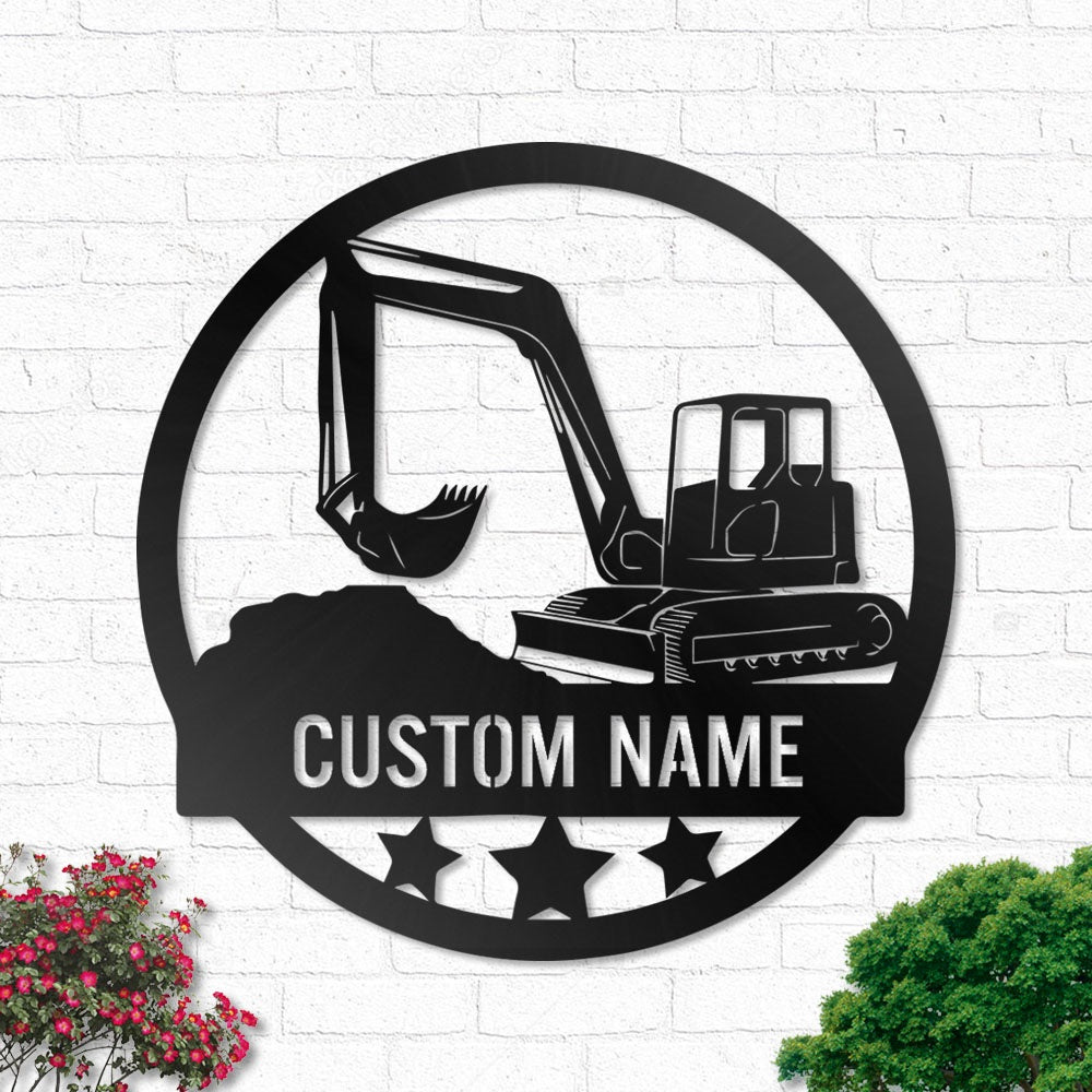 Excavator Mini Style Personalized - Led Light Metal - Owls Matrix LTD