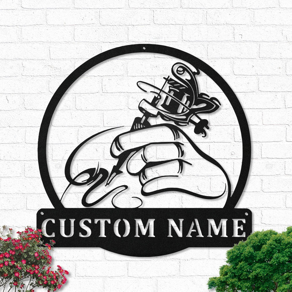 Tattoo Artist Personalized - Led Light Metal - Owls Matrix LTD