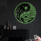 Yin Yang Mountain And Beach - Led Light Metal - Owls Matrix LTD