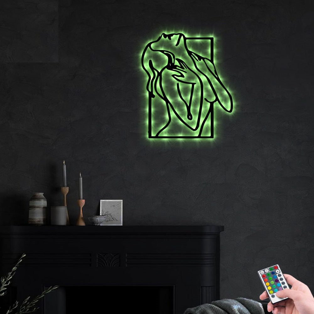 Woman Choose Her Life - Led Light Metal - Owls Matrix LTD