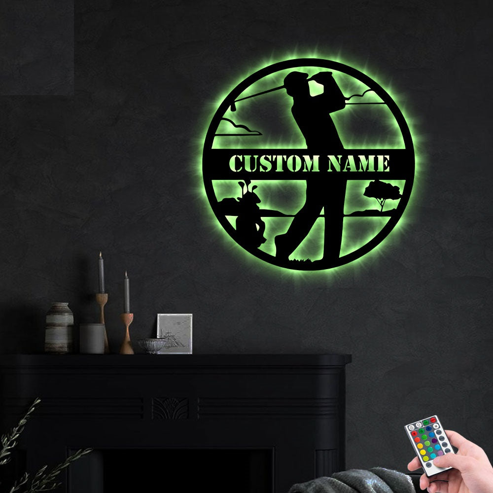 Golf I Play It On Weekend - Led Light Metal - Owls Matrix LTD