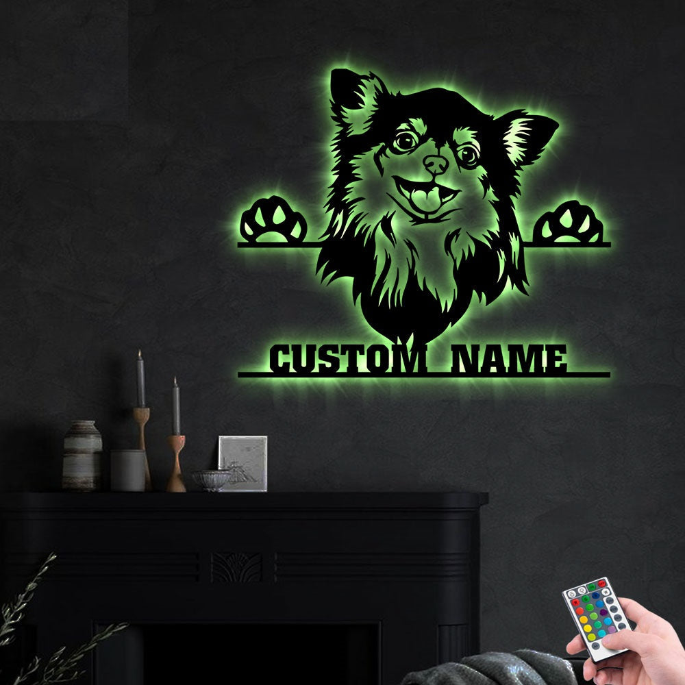 Chihuahua Dog - Led Light Metal - Owls Matrix LTD