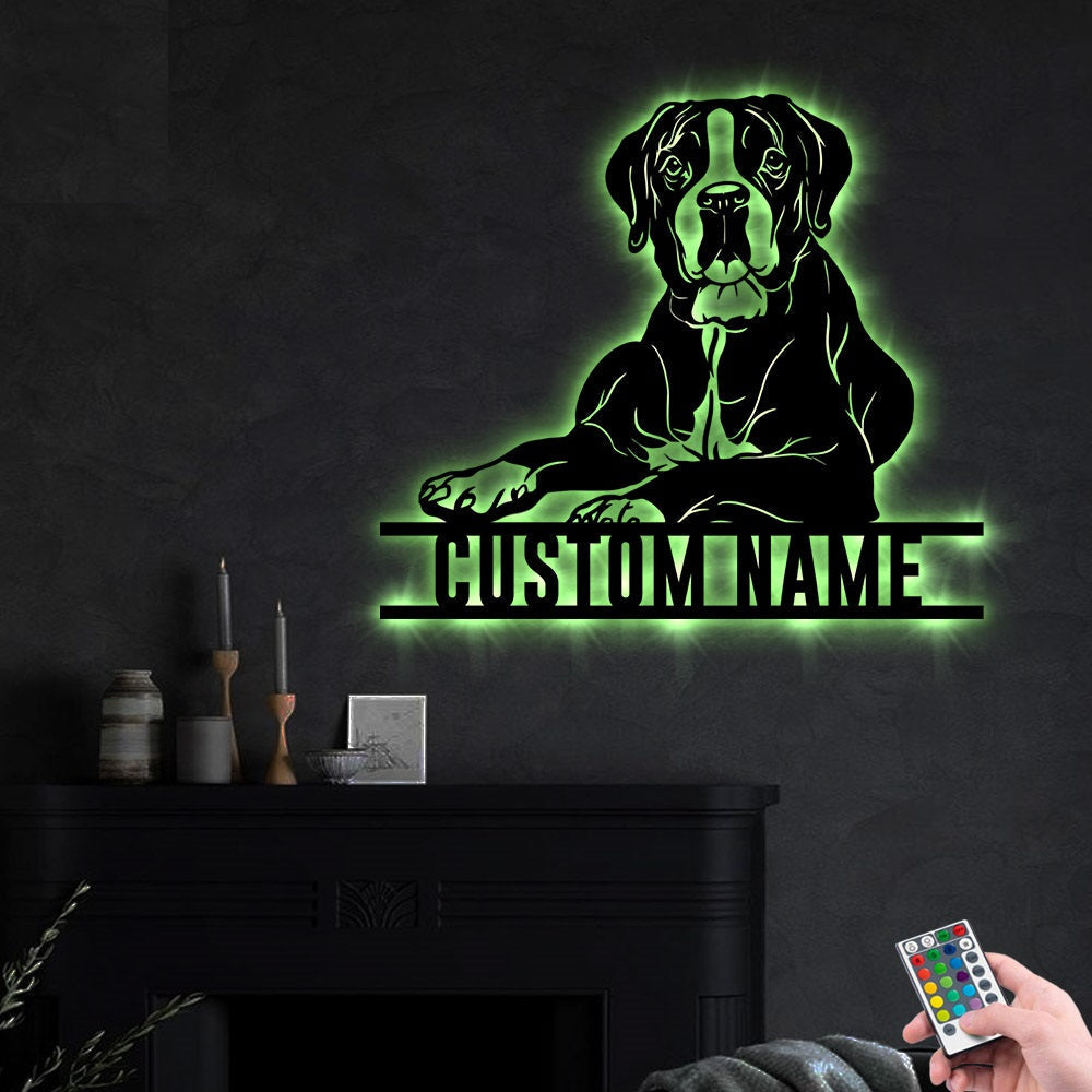 Boxer Dog Personalized - Led Light Metal - Owls Matrix LTD
