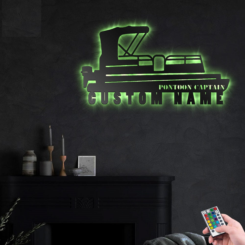 Boat Captain Personalized - Led Light Metal - Owls Matrix LTD