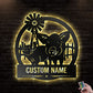 12*12 Inch (30*30cm) Pig Farmhouse Personalized - Led Light Metal - Owls Matrix LTD