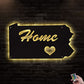 12"x12" Pennsylvania Is My Home - Led Light Metal - Owls Matrix LTD