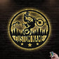 12"x12" Dirt Bike Rider Star Personalized - Led Light Metal - Owls Matrix LTD
