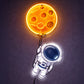 Astronaut Moon Neon Sign – Space Aesthetic LED Wall Decor for Bedroom & Gaming Room