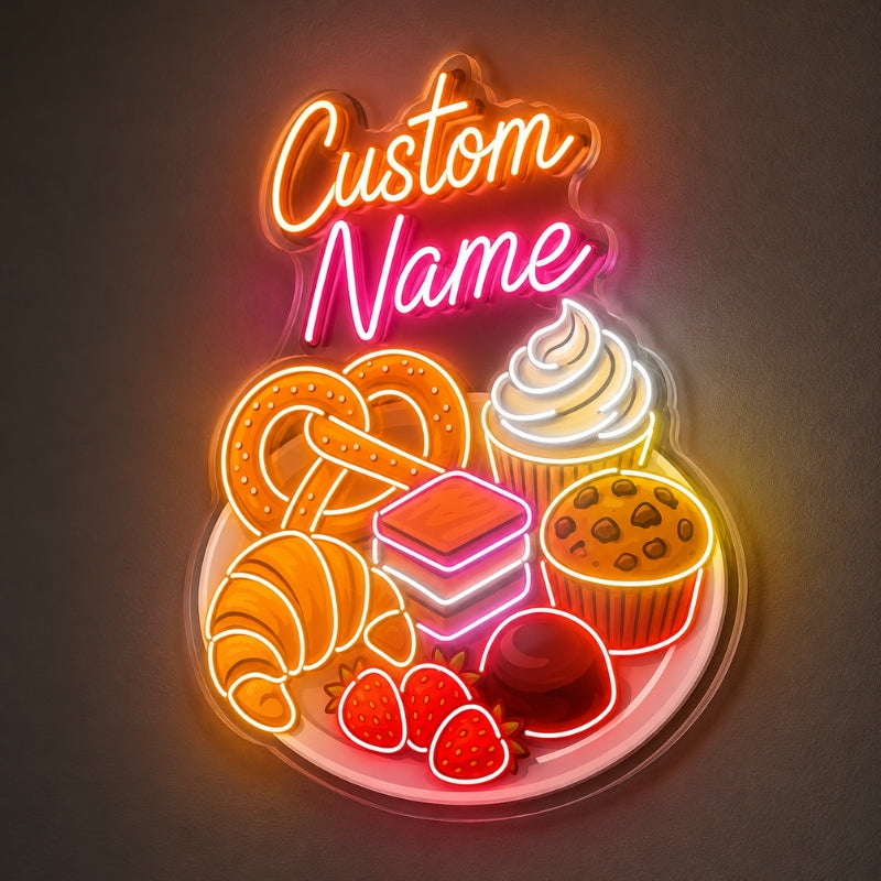 Bakery Neon Sign - Bakery Cake Pastry LED Wall Decor