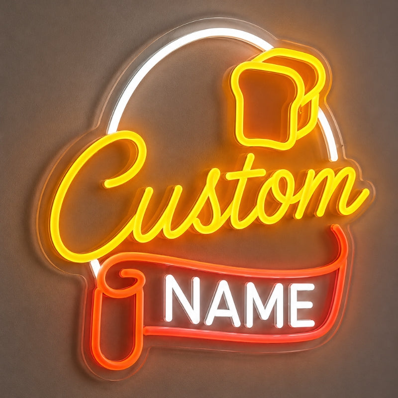 Bakery Neon Sign - Bakery Open Bread LED Wall Decor