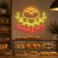 Bakery Neon Sign - Fresh Bread Laurel LED Wall Decor