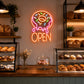 Bakery Neon Sign - Open Sprinkle Donut LED Wall Decor