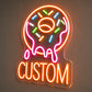 Bakery Neon Sign - Open Sprinkle Donut LED Wall Decor