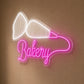 Bakery Neon Sign - Rolling Pin Bakery LED Wall Decor