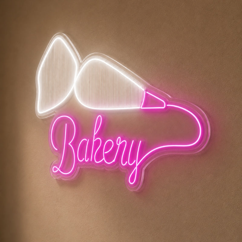 Bakery Neon Sign - Rolling Pin Bakery LED Wall Decor