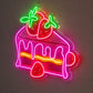 Bakery Neon Sign - Strawberry Cake LED Wall Decor