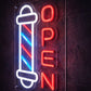 Barber Shop Open Neon Sign – LED Wall Light