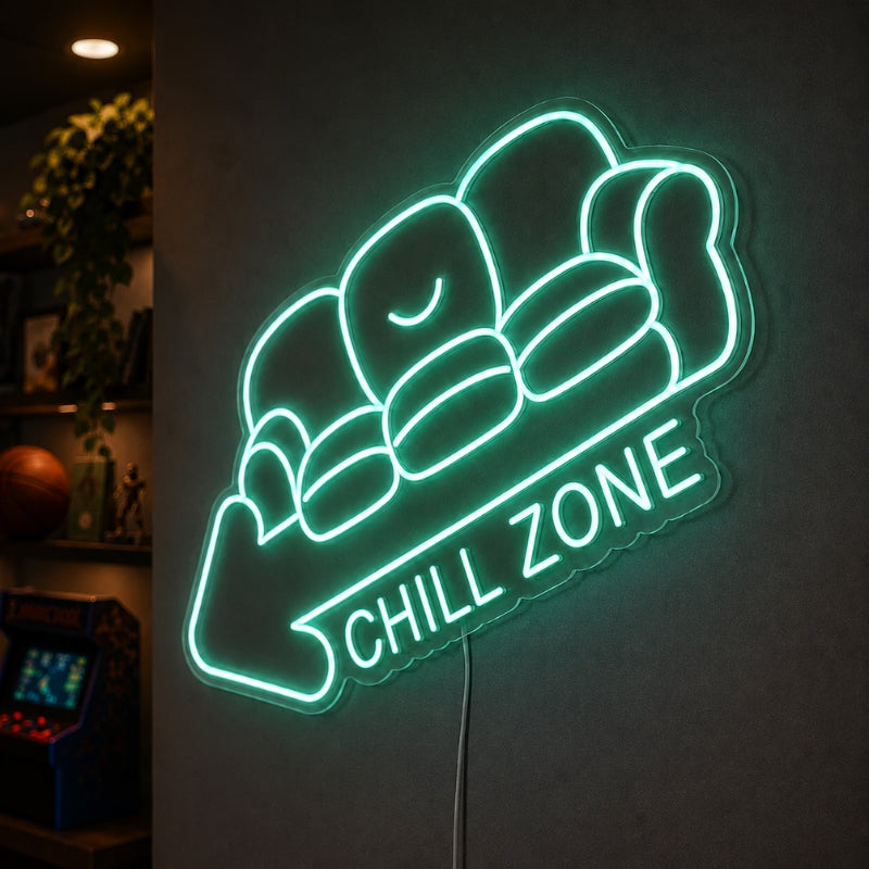 Basement Neon Sign - Chill Zone LED Wall Art Decor