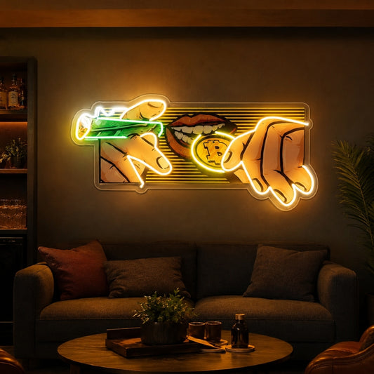 Basement Neon Sign - Crypto Smoke LED Wall Decor