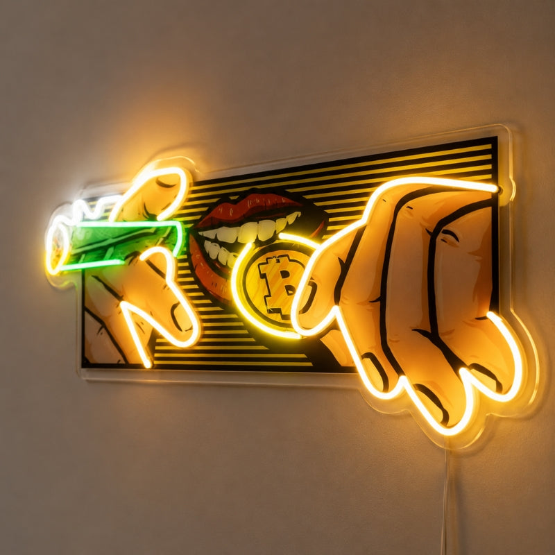 Basement Neon Sign - Crypto Smoke LED Wall Decor