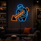 Basement Neon Sign - Funny Arrow LED Wall Art Decor