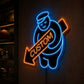 Basement Neon Sign - Funny Arrow LED Wall Art Decor