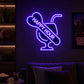 Basement Neon Sign - Happy Hour LED Wall Decor