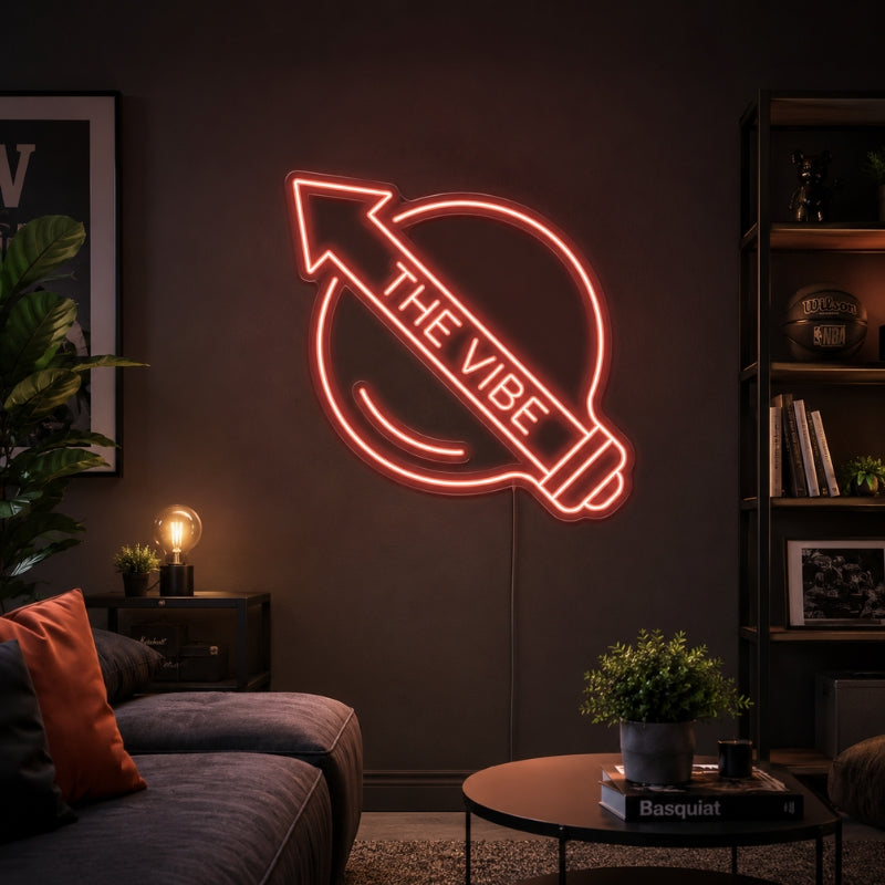 Basement Neon Sign - The Vibe LED Lounge Wall Decor