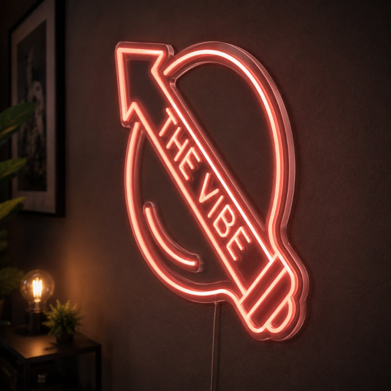 Basement Neon Sign - The Vibe LED Lounge Wall Decor