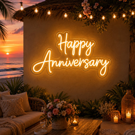 Beach & Summer Party Neon Signs - Anniversary Glow
