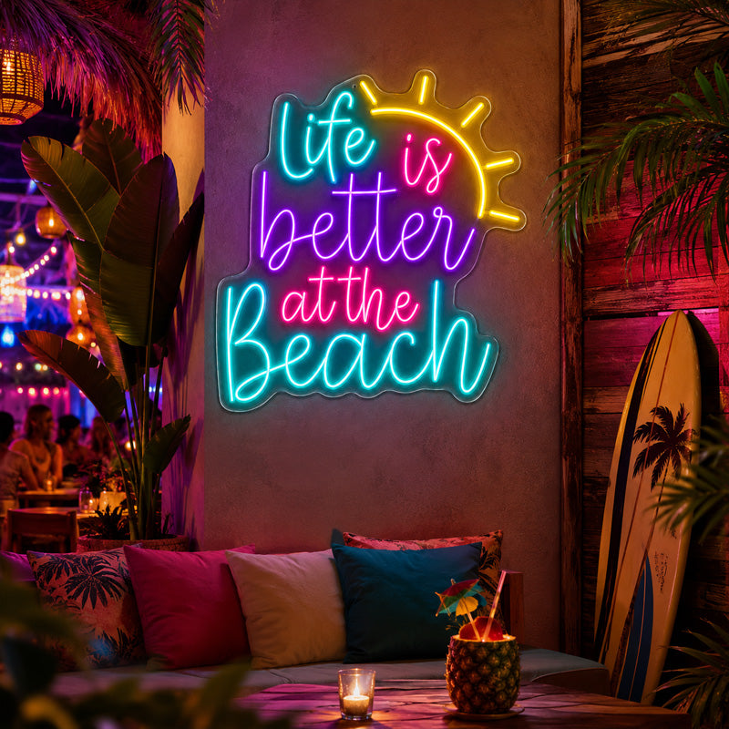 Beach & Summer Party Neon Signs - Better Beach Glow

