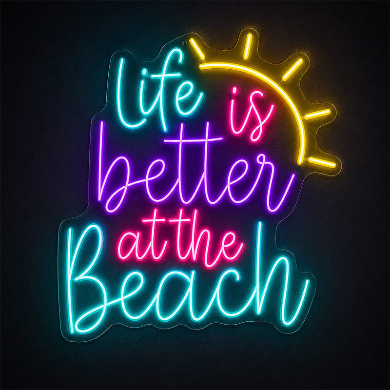 Beach & Summer Party Neon Signs - Better Beach Glow
