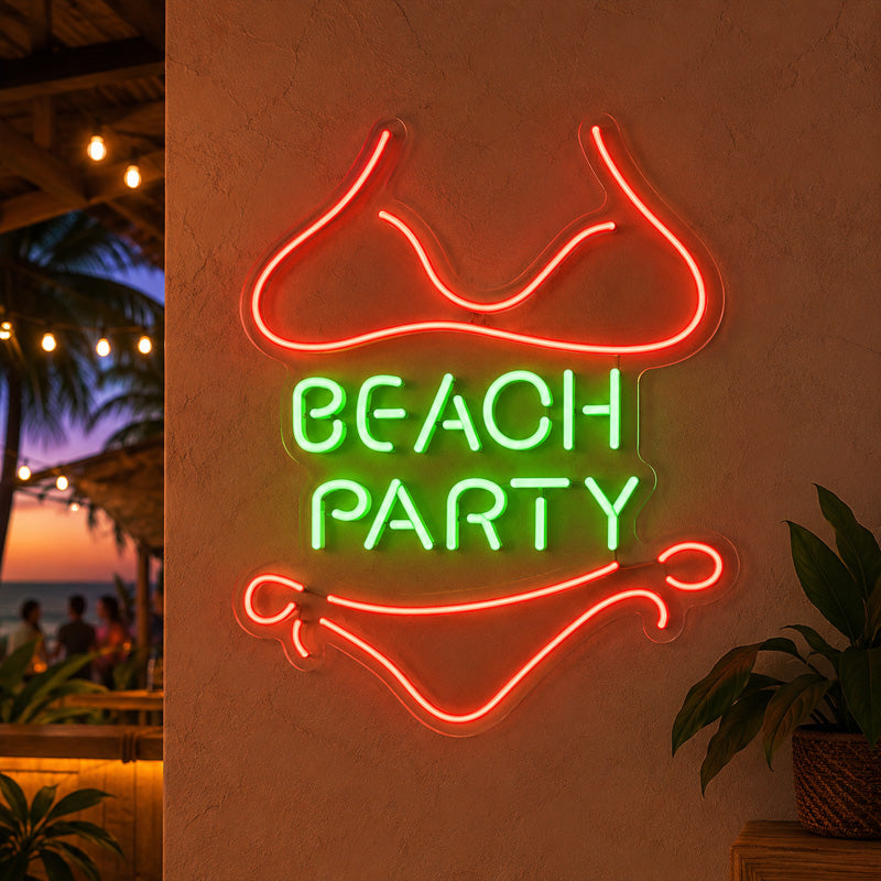 Beach & Summer Party Neon Signs - Bikini Beach Glow

