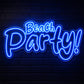 Beach & Summer Party Neon Signs - Blue Beach Party Glow
