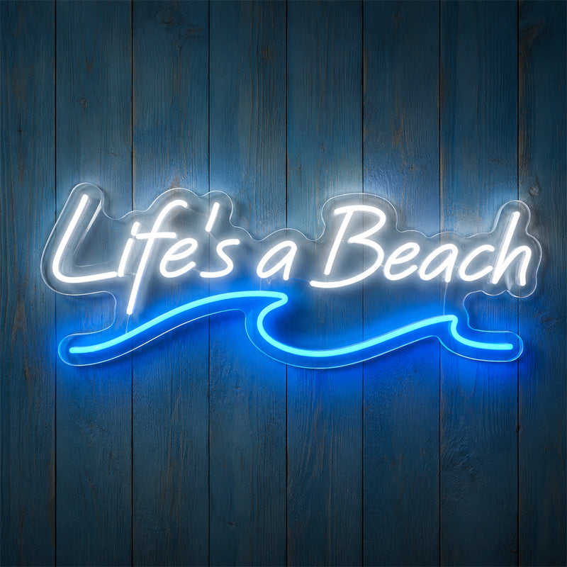Beach & Summer Party Neon Signs - Life's a Beach Glow
