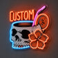 Beach & Summer Party Neon Signs - Chill Skull Cocktail