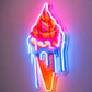 Beach & Summer Party Neon Signs - Melting Ice Cream