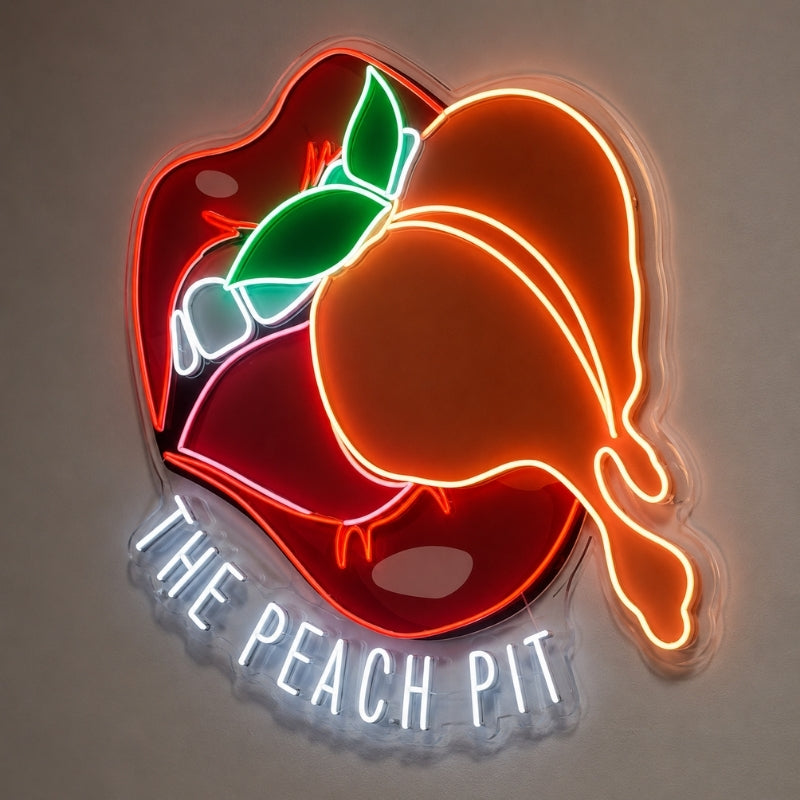 Beach & Summer Party Neon Signs - Peach Party Vibes