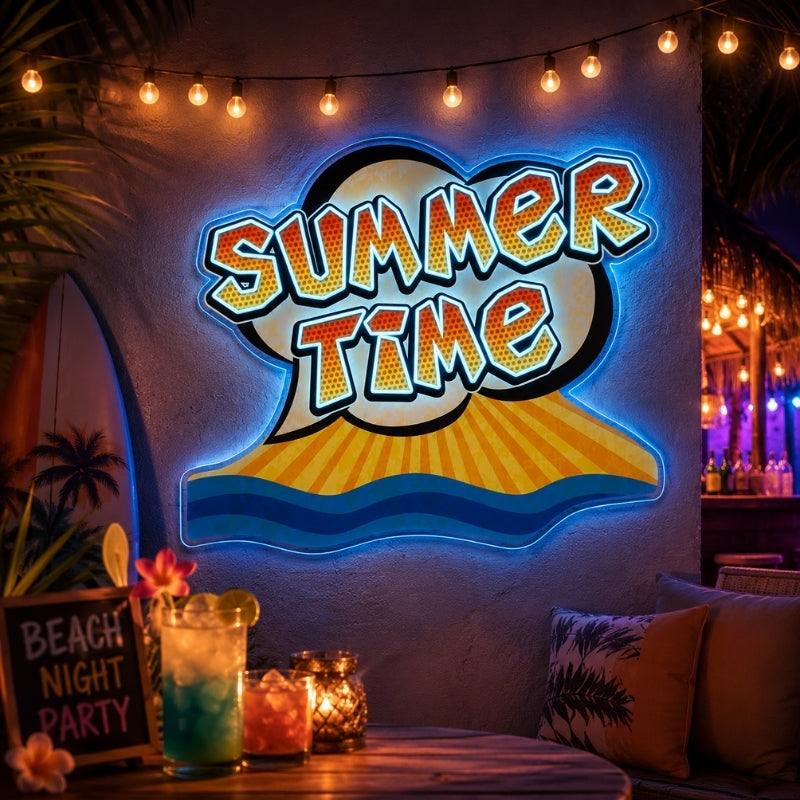 Beach & Summer Party Neon Signs - Summer Time Glow