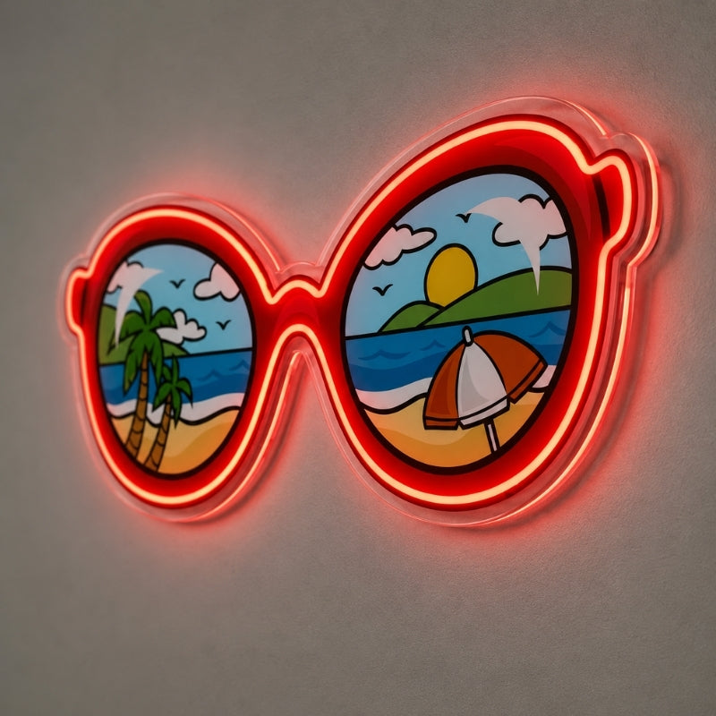 Beach & Summer Party Neon Signs - Sunset Shades Art