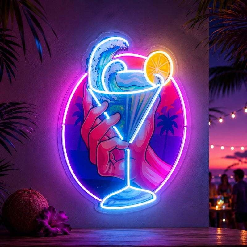 Beach & Summer Party Neon Signs - Tropical Cocktail Art