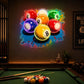 Billiards Neon Sign - Colorful Pool Balls Wall Decor