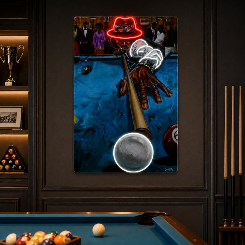 Billiards Neon Sign - Pool Shot Champion Wall Decor