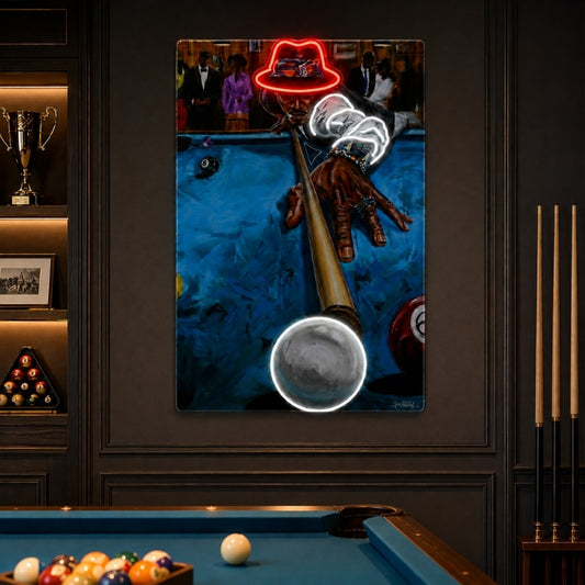 Billiards Neon Sign - Pool Shot Champion Wall Decor